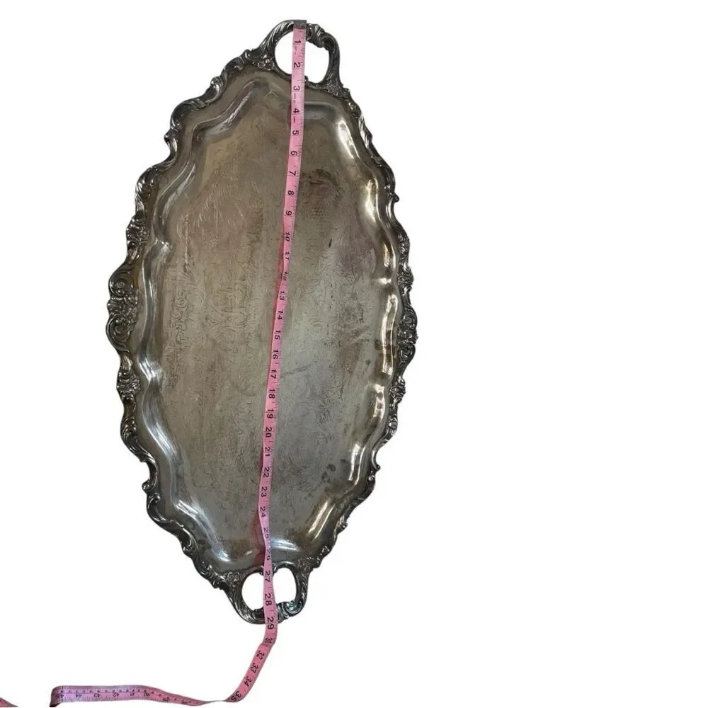Vintage Wallace Baroque Footed Large Serving Tray 1200F